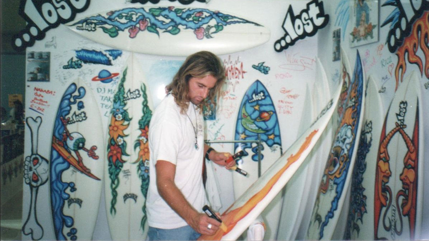 Drew Brophy - Painting on surf board