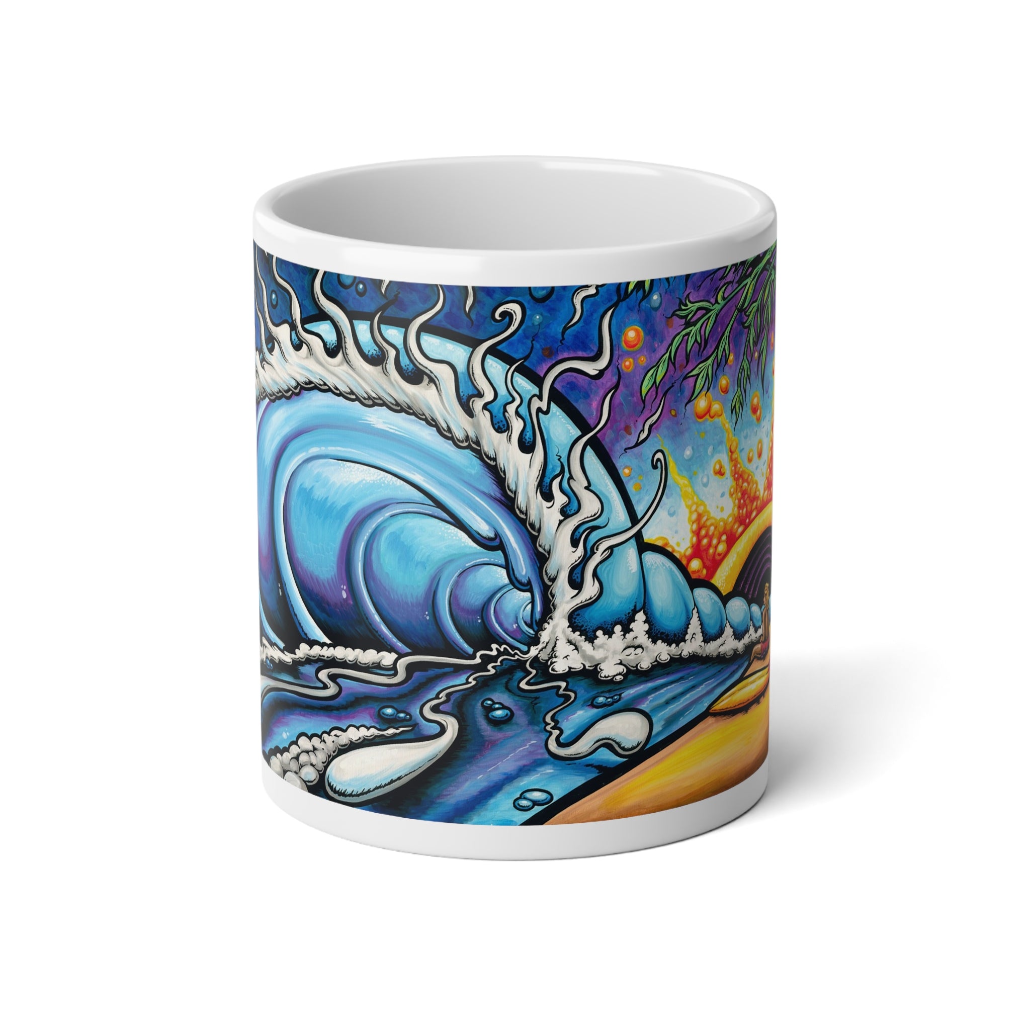 DreamLand Jumbo Mug — 20oz Vibrant Ocean Sunset Ceramic Coffee Cup