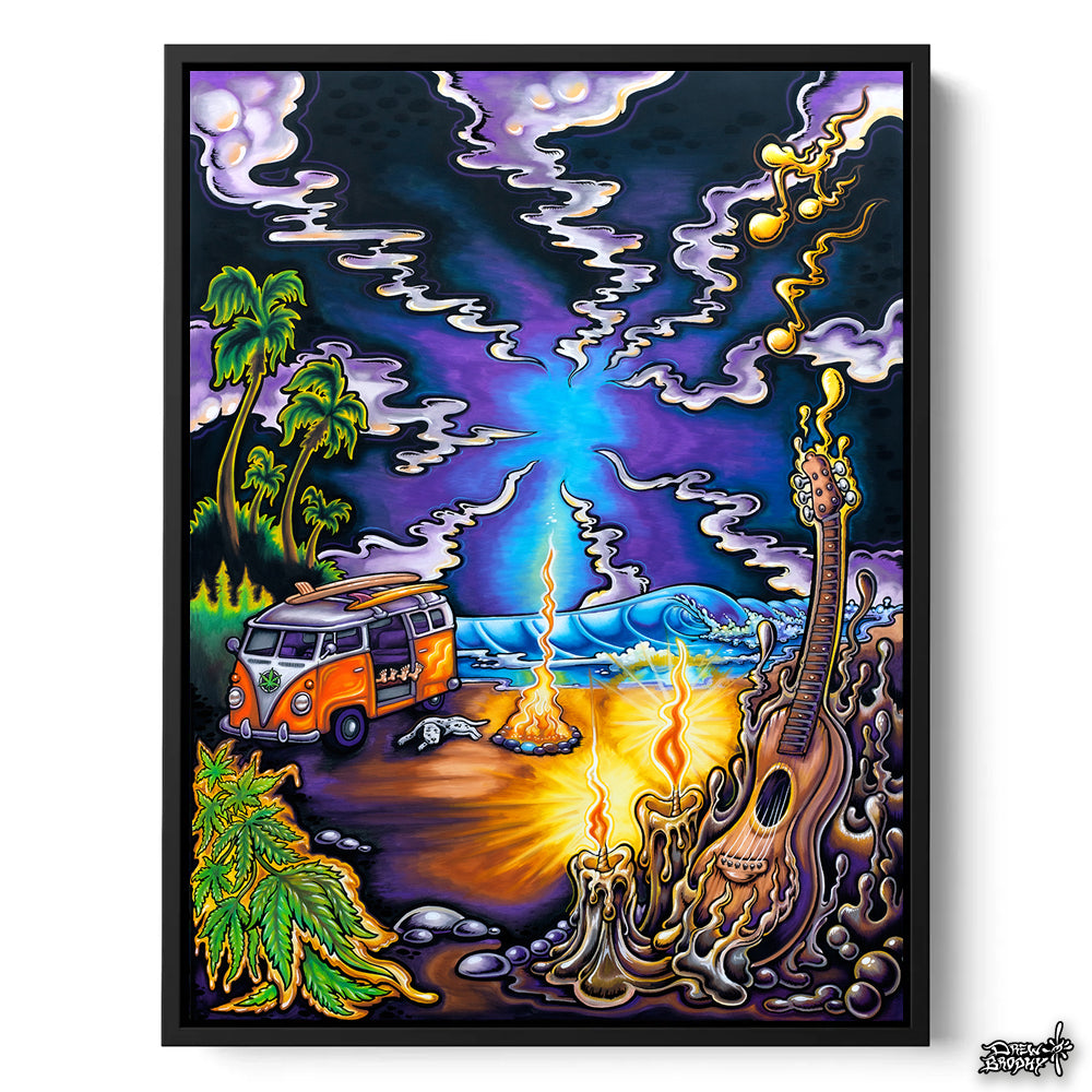 Sublime Night Stretched Canvas with Black Frame - Drew Brophy Artist