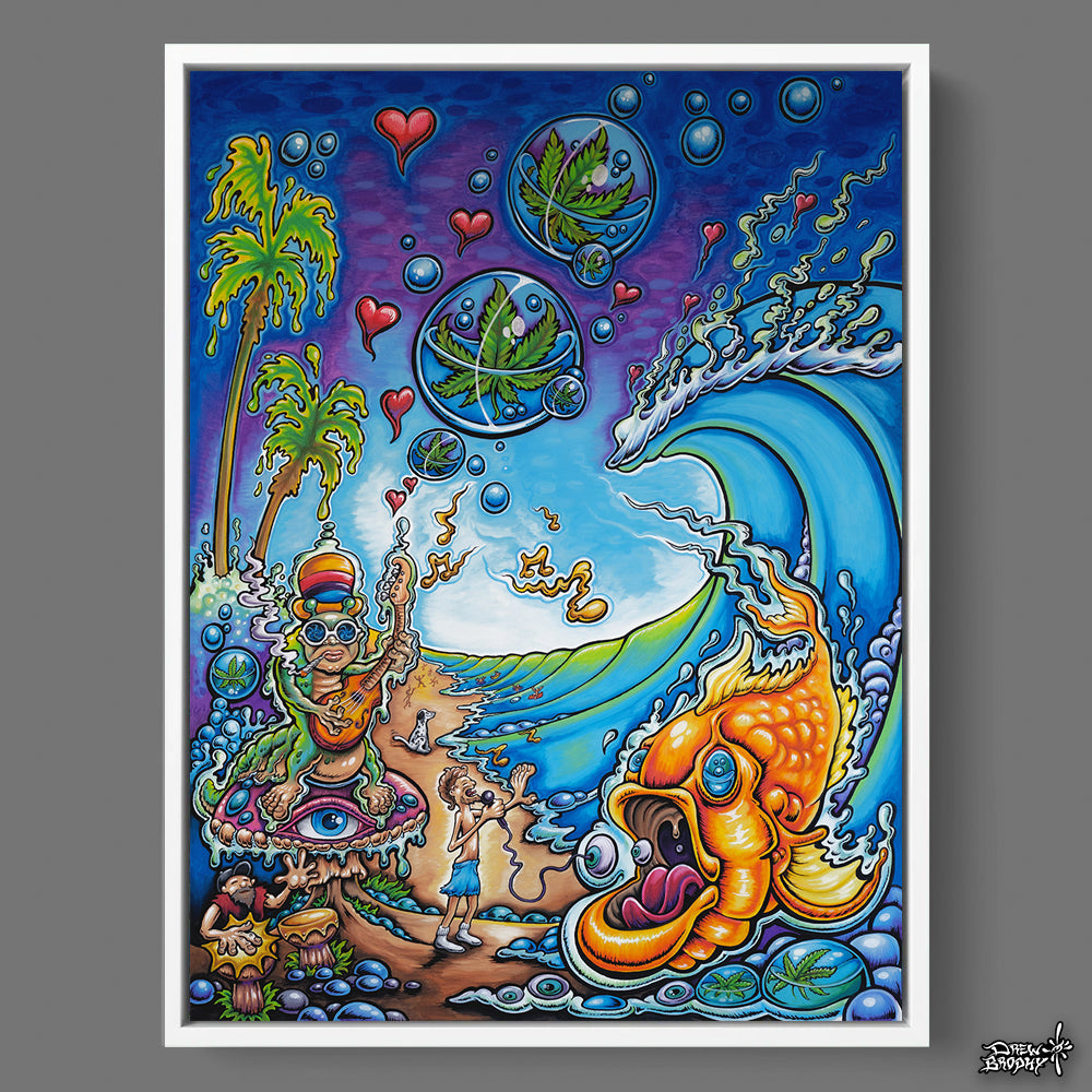 Sublime Day Stretched Canvas White Frame - Drew Brophy Artist