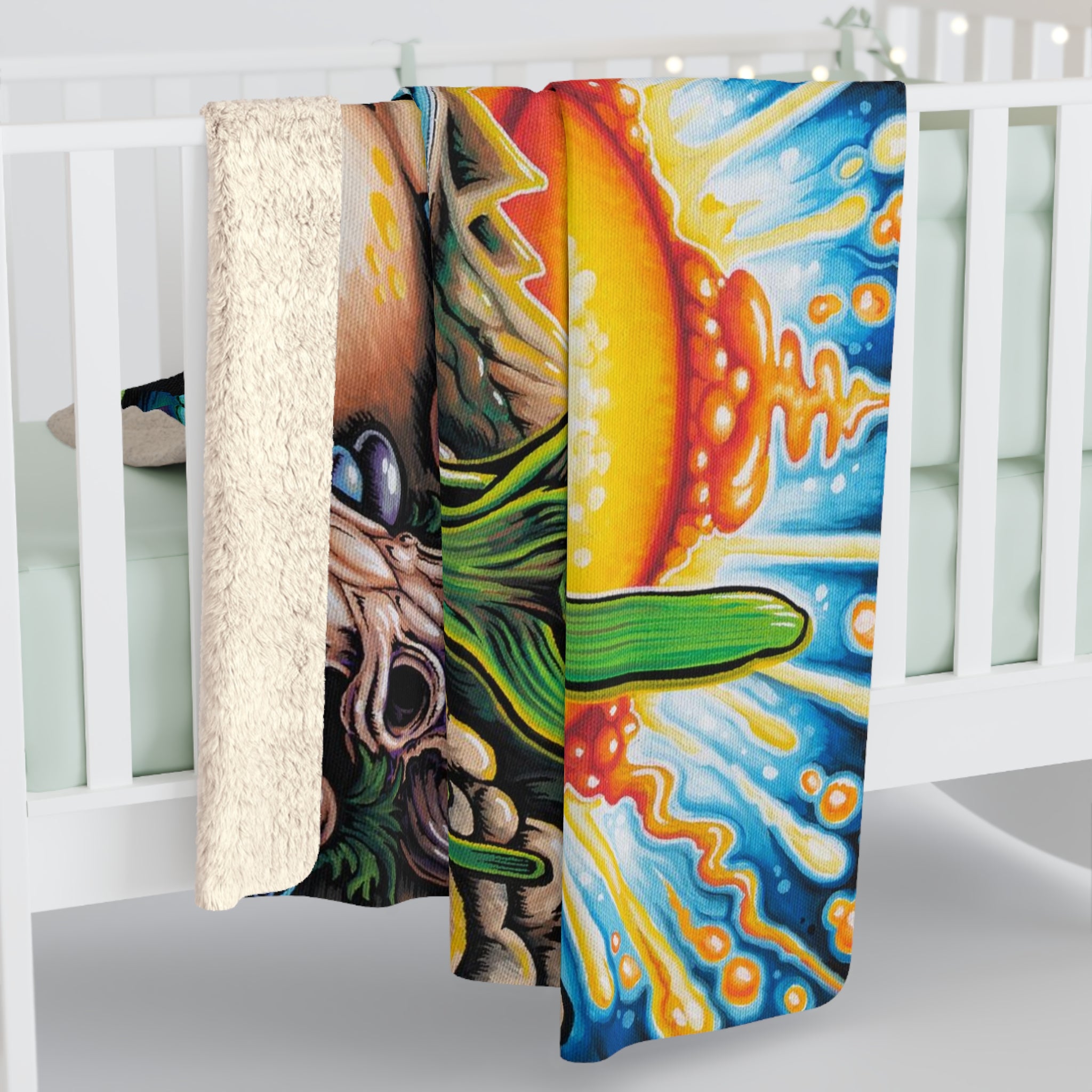 Cactus Point Sherpa Fleece Blanket