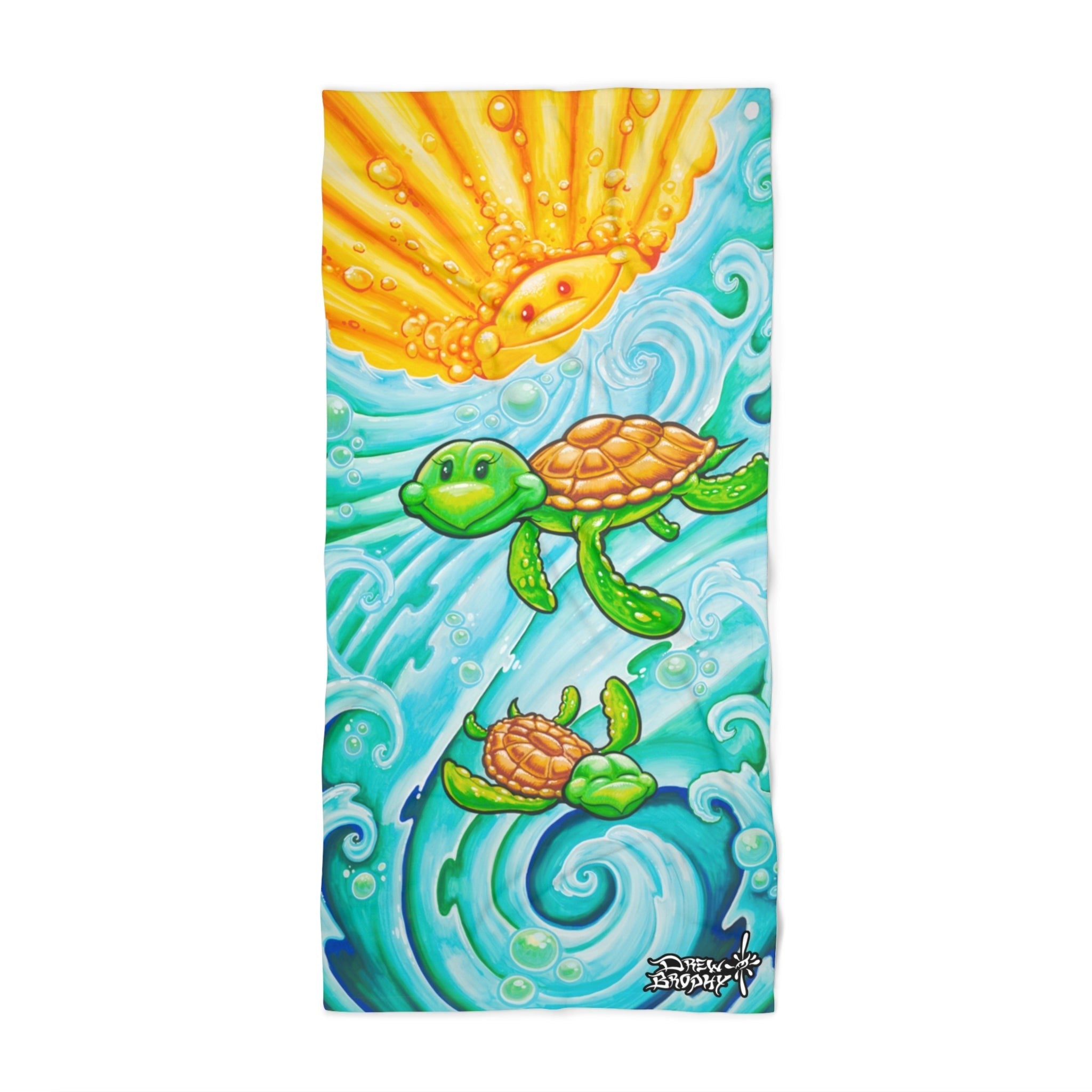 Happy Turtles Beach Towel