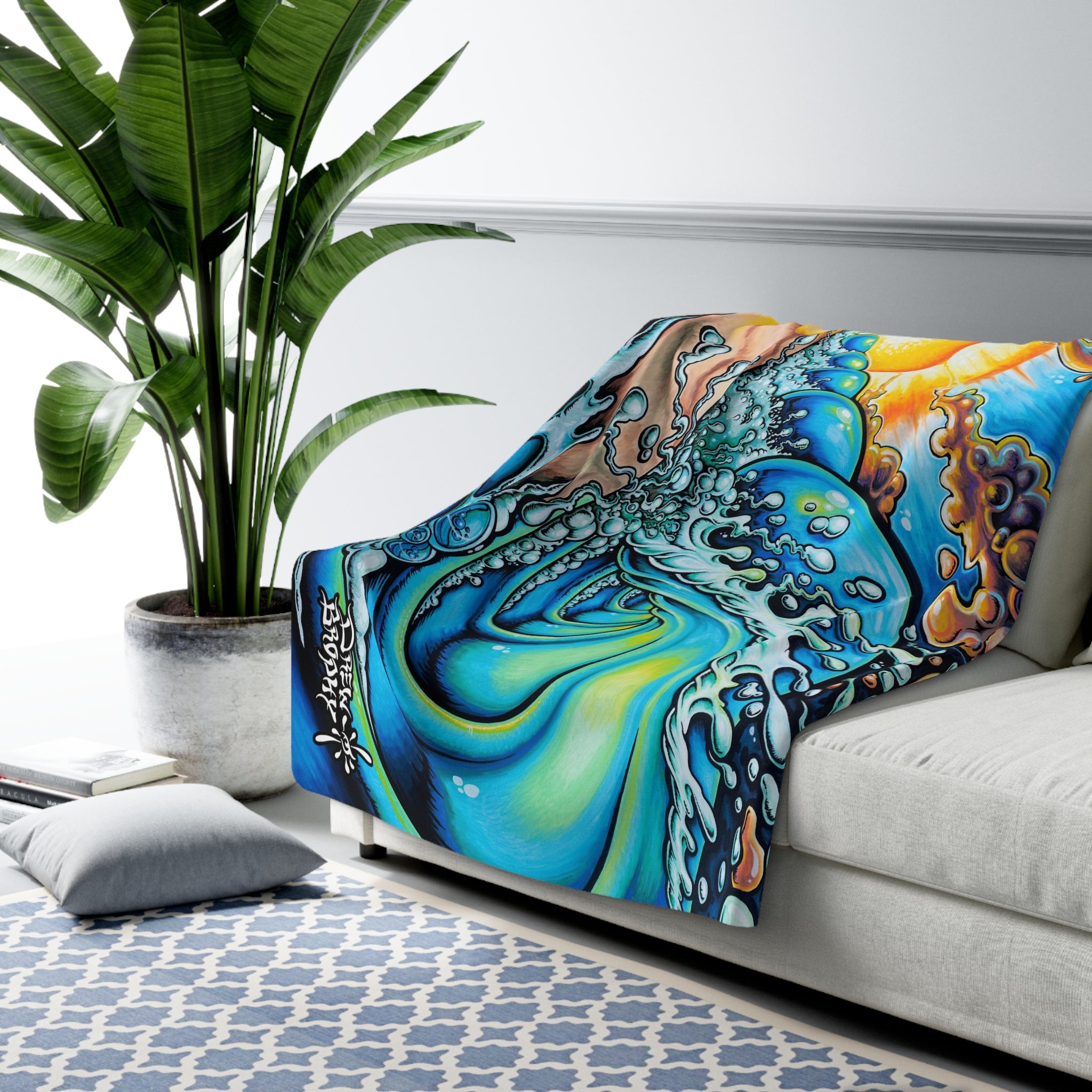 Surfer's Journey Sherpa Fleece Blanket