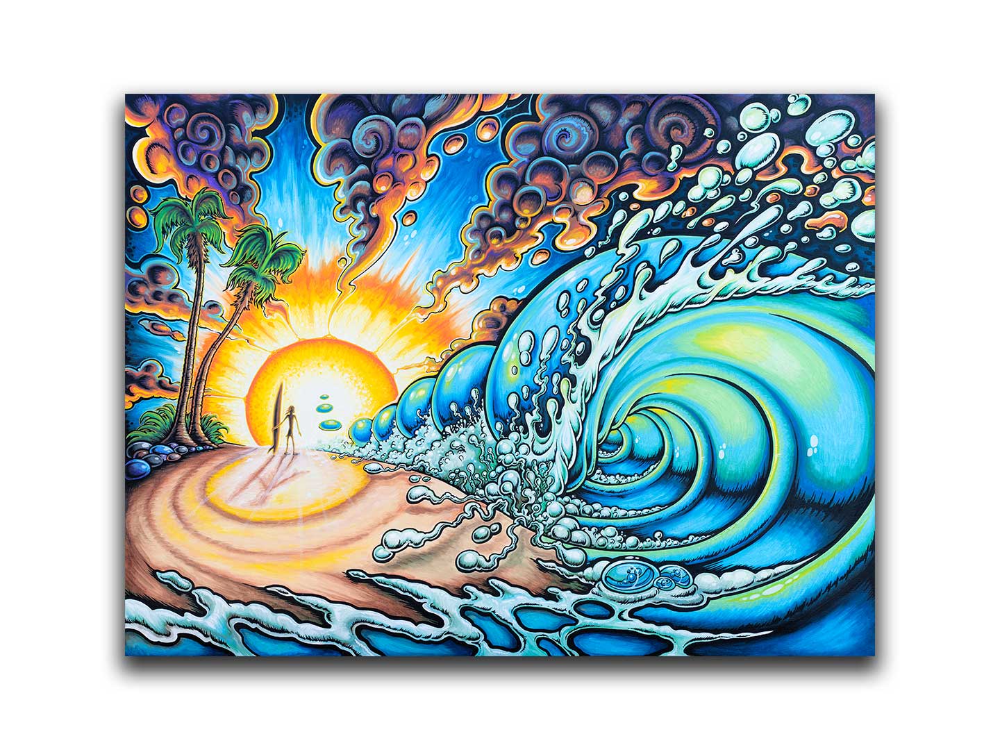 Surfer's Journey 24x32 Stretched Canvas Limited Edition Signed and Numbered by Drew Brophy