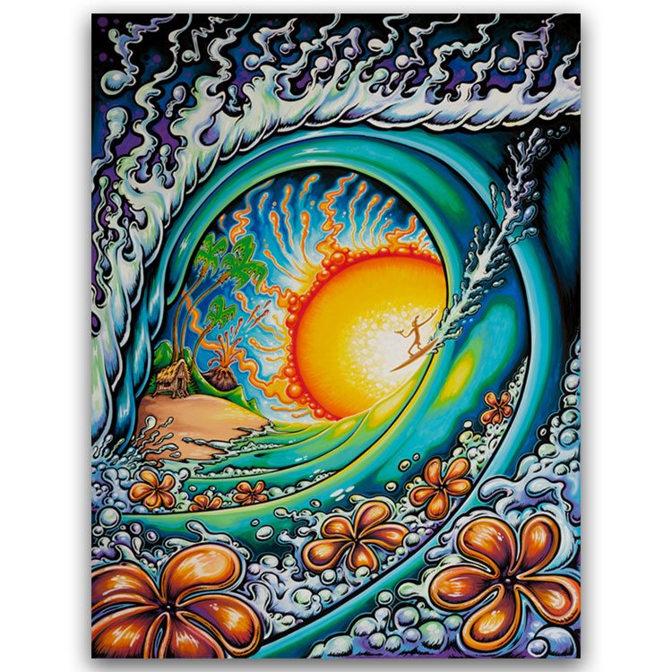 Aloha Sunset Original Painting by Drew Brophy