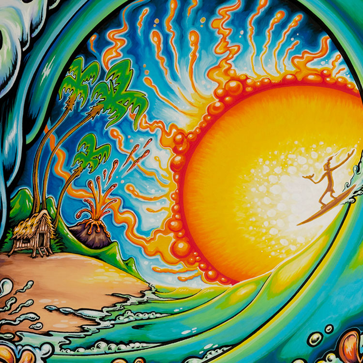 Aloha Sunset Original Painting by Drew Brophy