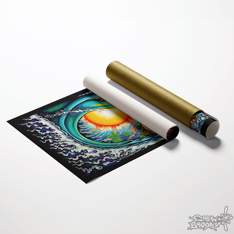 Aloha Sunset Surf Art Prints