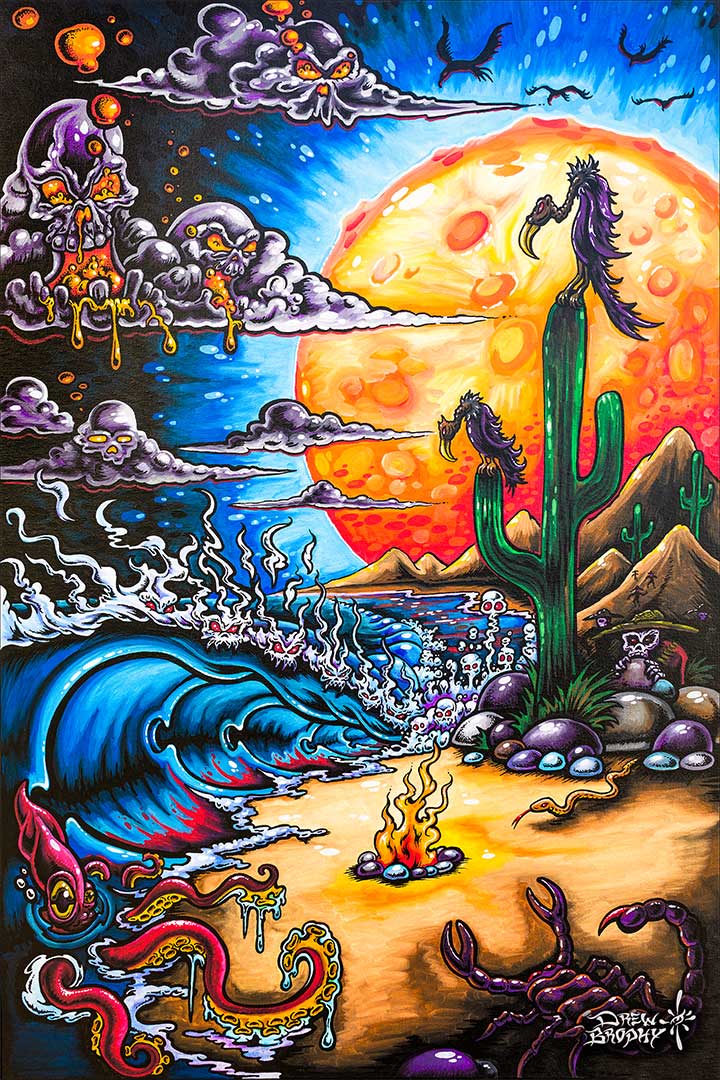 Baja Bad 8x12 Inch Mini Stretched Canvas