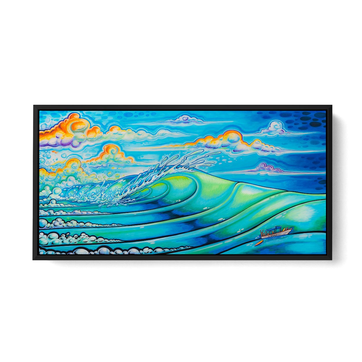 Cloudbreak Limited Signed Numbered Edition Wall Surf Art Prints - Tavarua Island Fiji Inspired