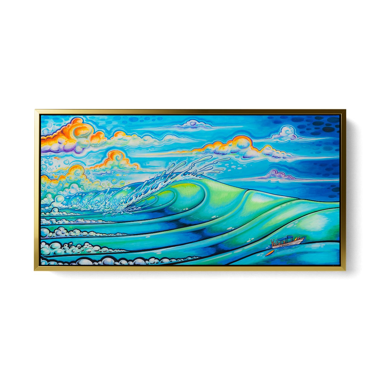 Cloudbreak Limited Signed Numbered Edition Wall Surf Art Prints - Tavarua Island Fiji Inspired