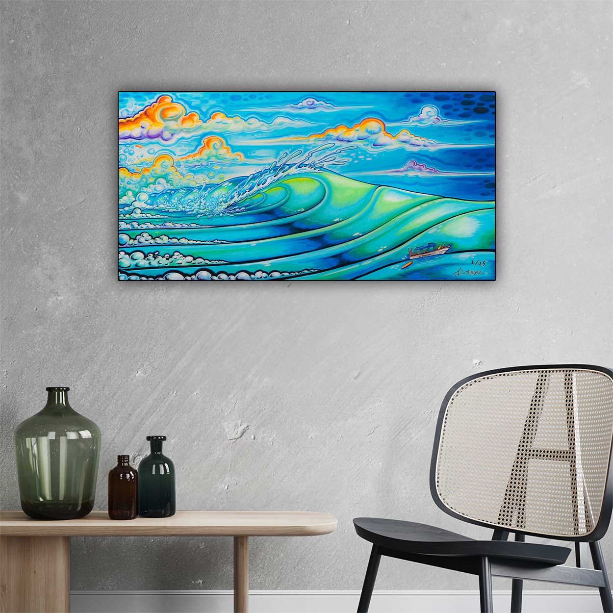 Cloudbreak Limited Signed Numbered Edition Wall Surf Art Prints - Tavarua Island Fiji Inspired