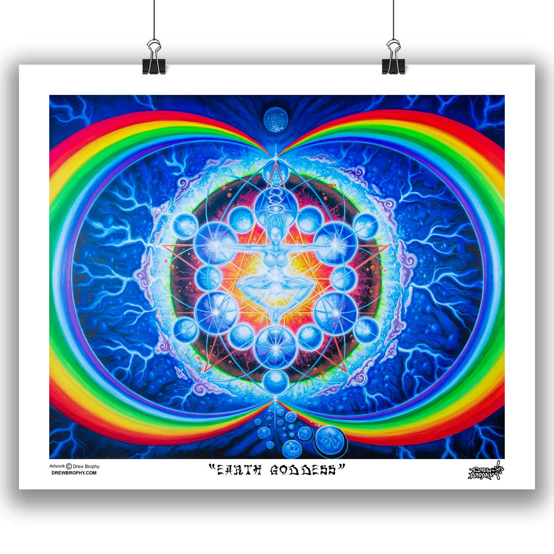 EARTH GODDESS Limited Edition Hand Signed by Drew 18x24