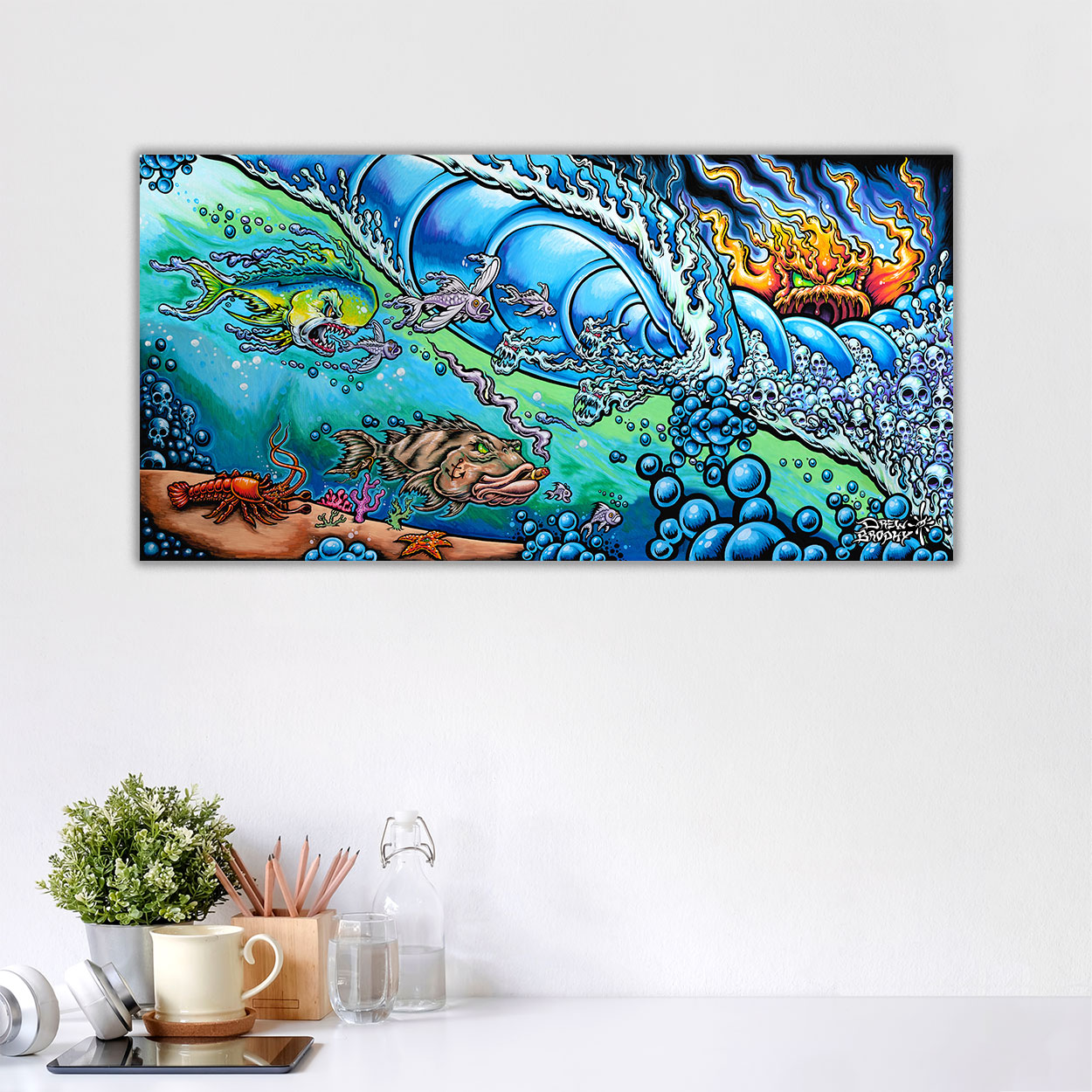 Drew Brophy Art - Sea Hunters - Surf Art - Wall Art Decor.