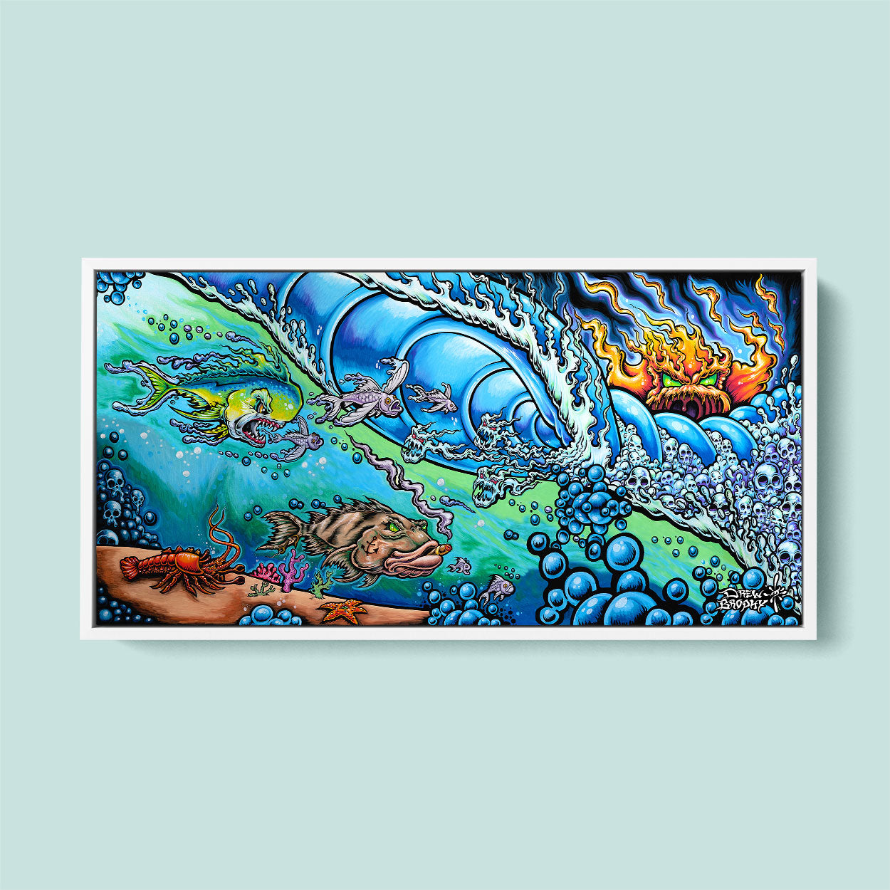 Drew Brophy Art - Sea Hunters - Surf Art - Wall Art Decor.