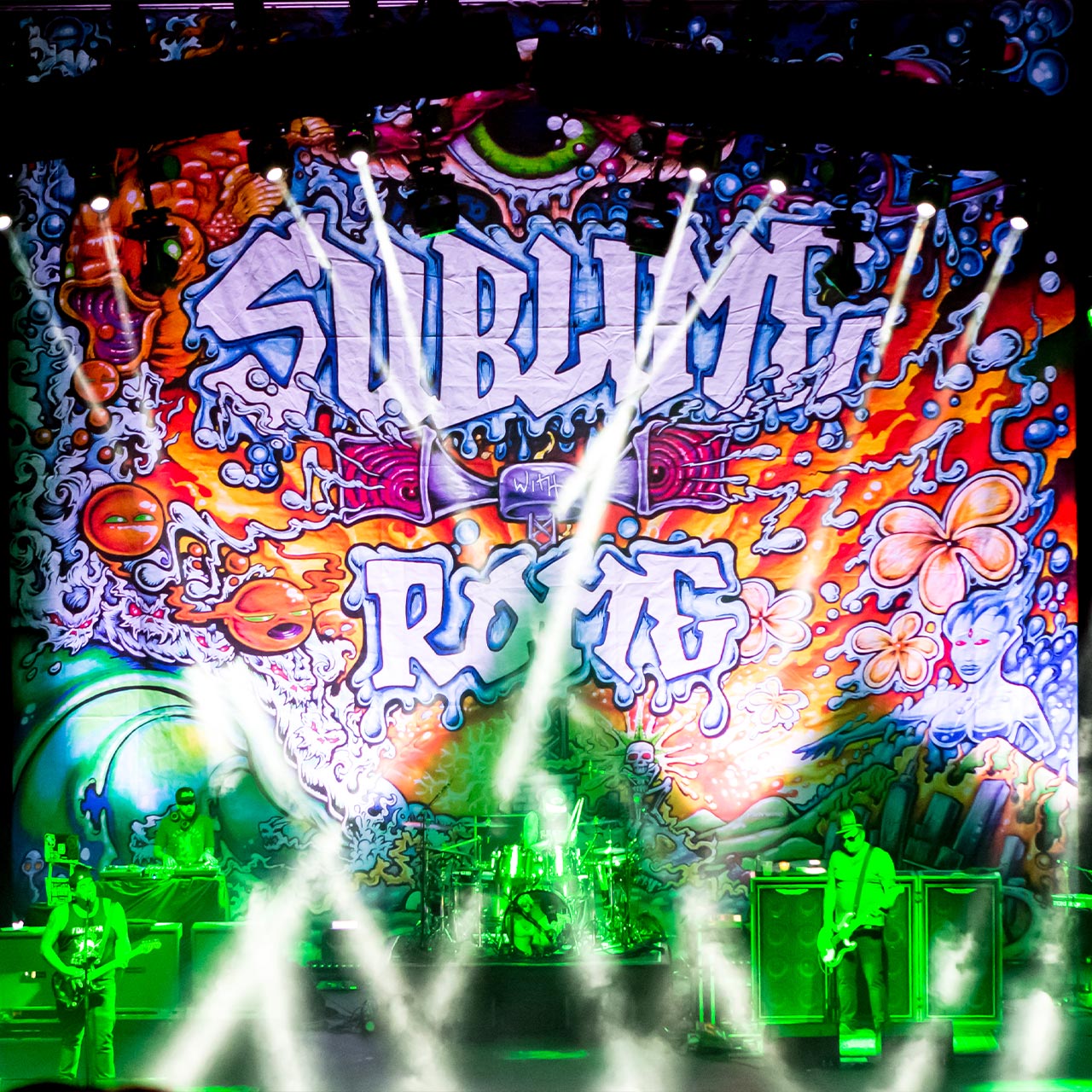 SUBLIME WITH ROME SIRENS Original Paintings SIGNED By BAND Paint Pen on Canvas