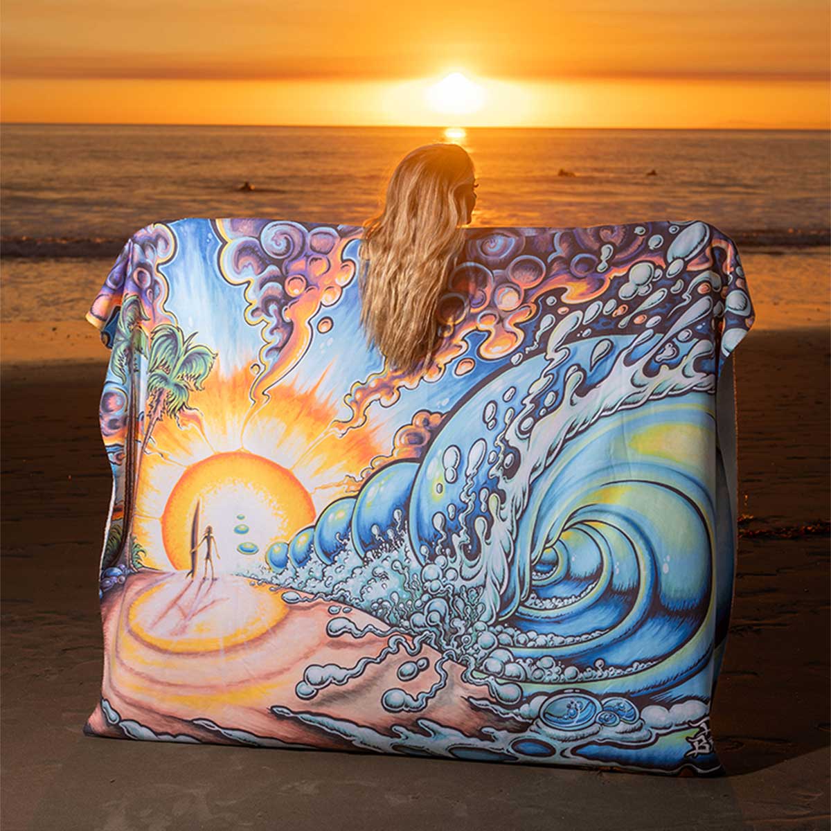 Surfer's Journey Sherpa Fleece Blanket