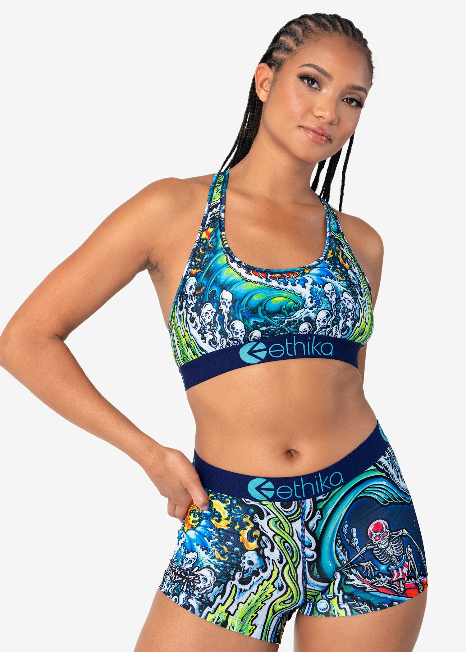 Galaxy Wave - Women's Sports Bra - Drew Brophy X Ethika