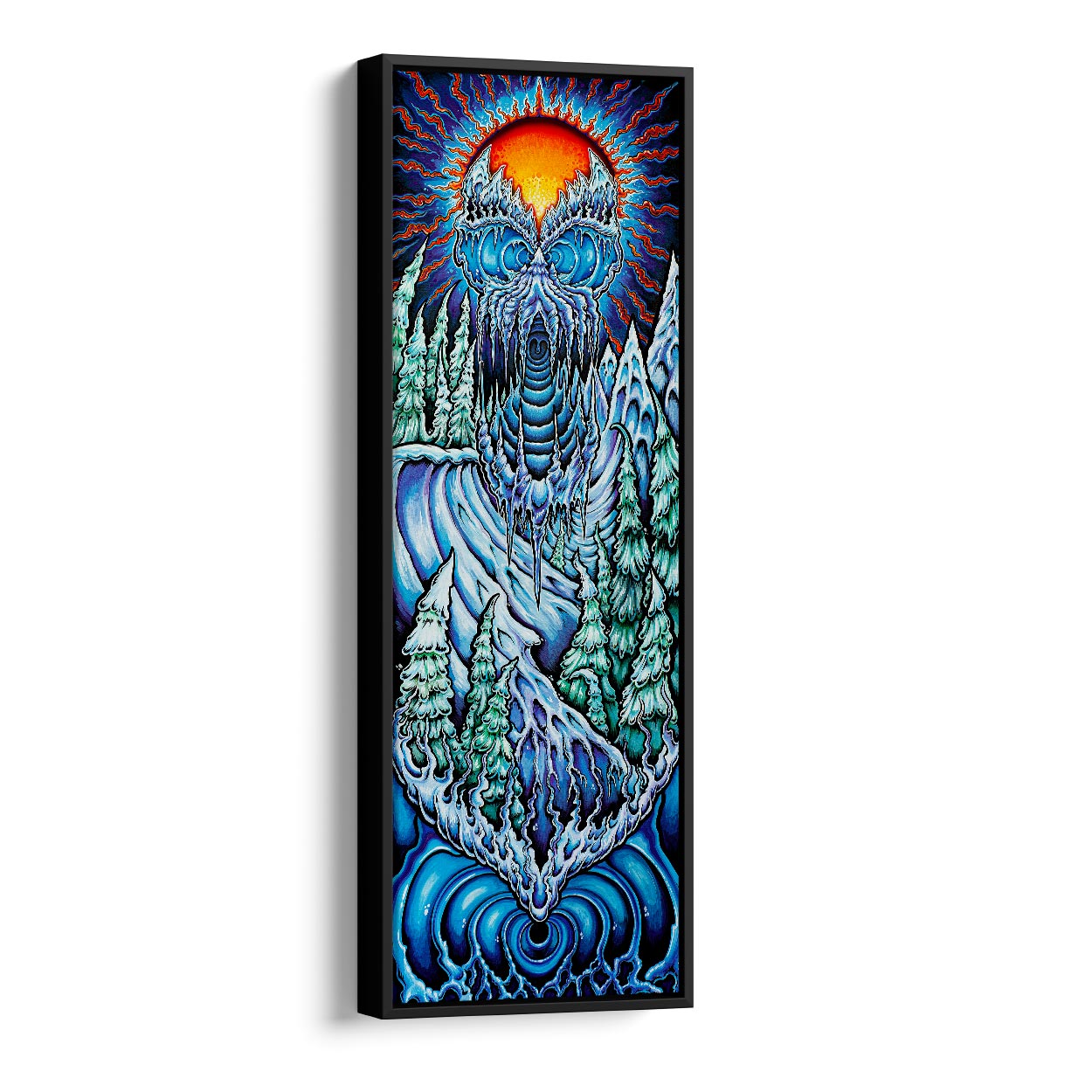 Winter Wave Skull - Only 25 Limited Edition Hand Signed by Drew - Matt Biolos and Brophy Lib Tech Snowboard Art Collaboration