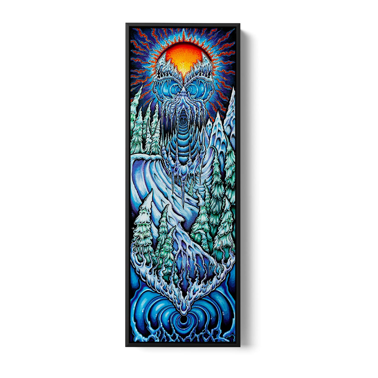 Winter Wave Skull - Only 25 Limited Edition Hand Signed by Drew - Matt Biolos and Brophy Lib Tech Snowboard Art Collaboration