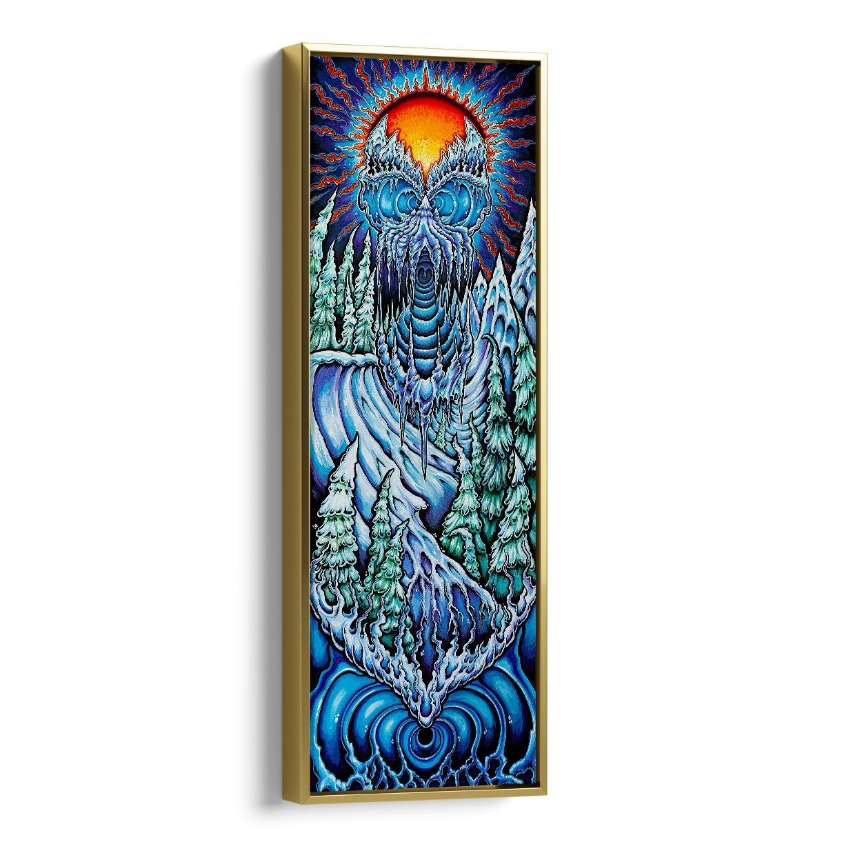Winter Wave Skull - Only 25 Limited Edition Hand Signed by Drew - Matt Biolos and Brophy Lib Tech Snowboard Art Collaboration