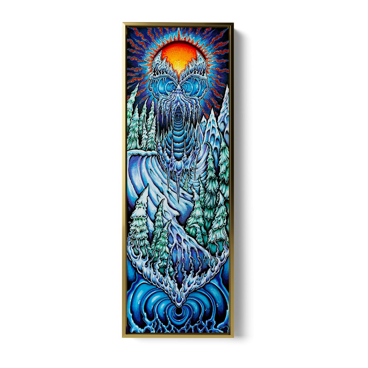 Winter Wave Skull - Only 25 Limited Edition Hand Signed by Drew - Matt Biolos and Brophy Lib Tech Snowboard Art Collaboration