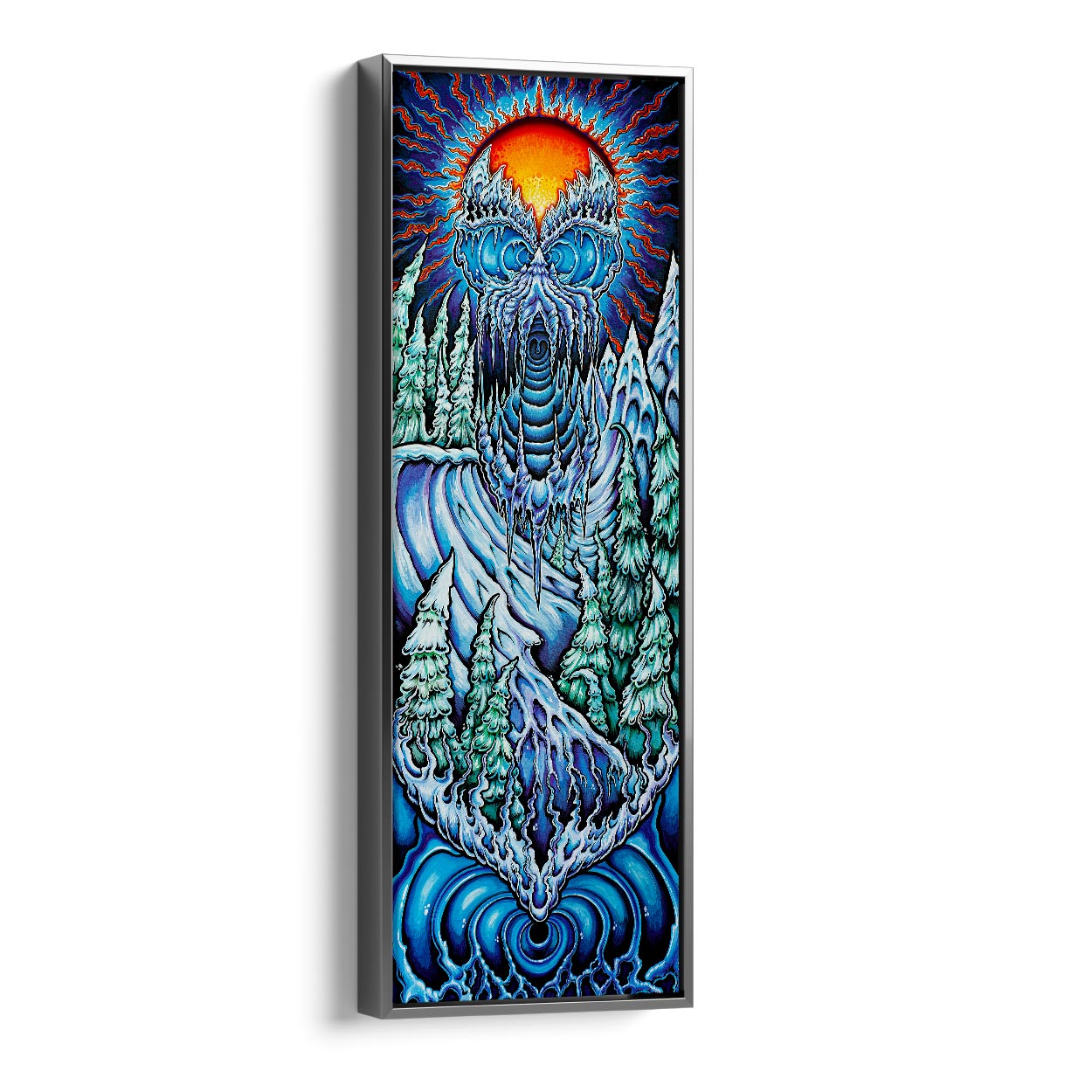 Winter Wave Skull - Only 25 Limited Edition Hand Signed by Drew - Matt Biolos and Brophy Lib Tech Snowboard Art Collaboration