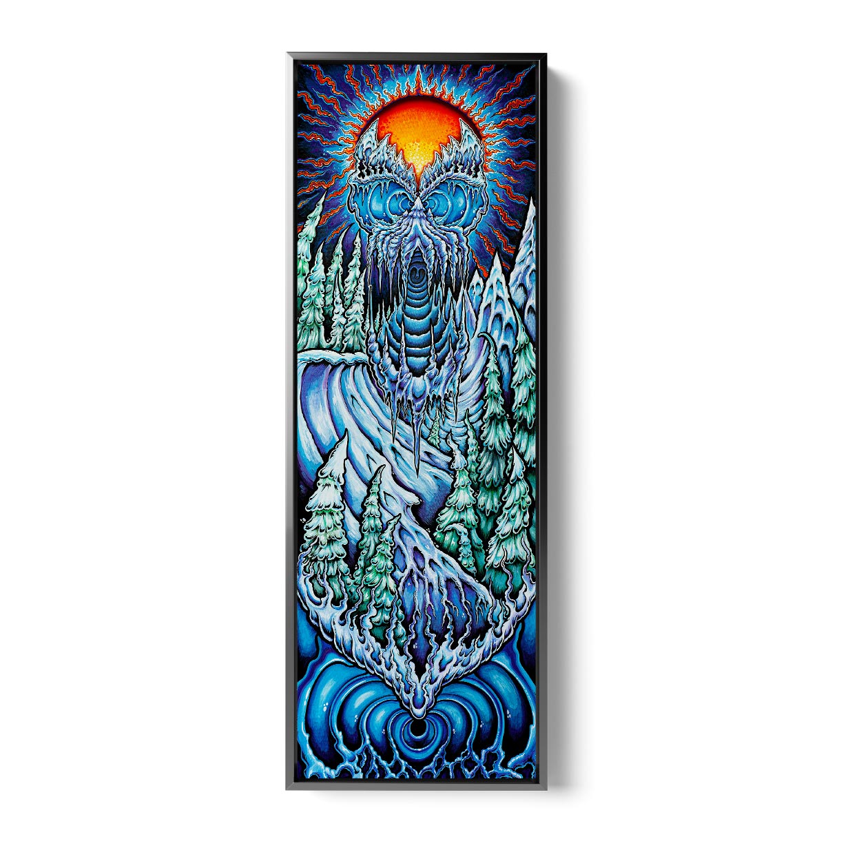 Winter Wave Skull - Only 25 Limited Edition Hand Signed by Drew - Matt Biolos and Brophy Lib Tech Snowboard Art Collaboration