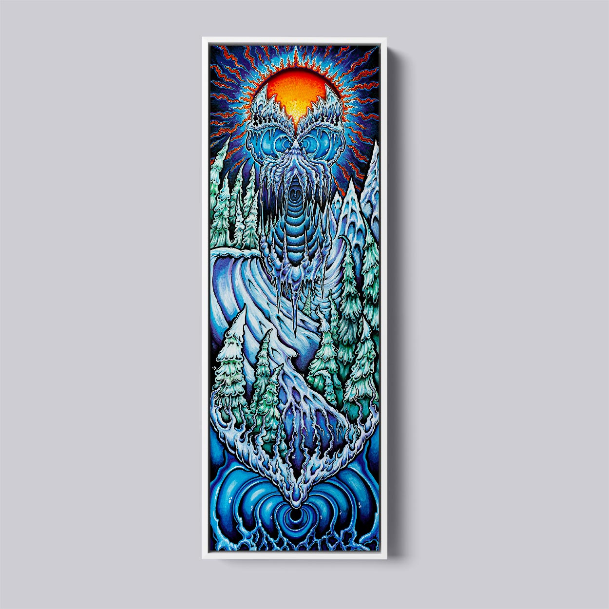 Winter Wave Skull - Only 25 Limited Edition Hand Signed by Drew - Matt Biolos and Brophy Lib Tech Snowboard Art Collaboration