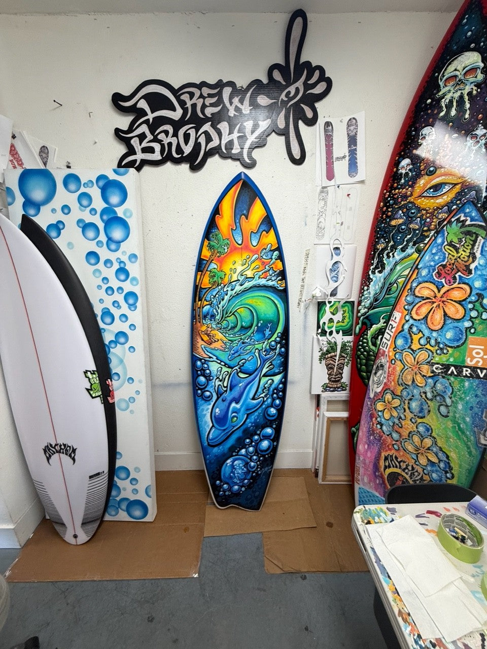 A GOOD LIFE 6'0" Original Painting on Mayhem Surfboard
