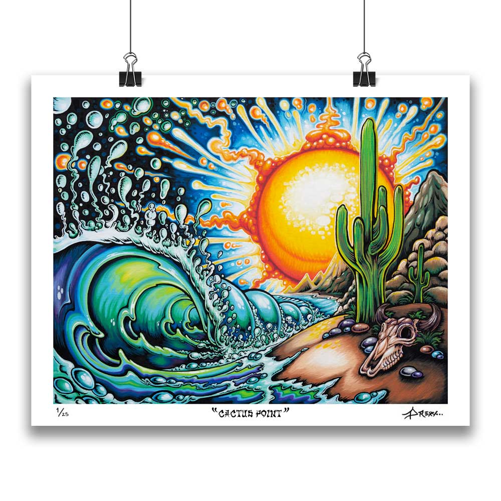 cactus point Cactus Point 16x20 inch inch Cold Press Paper Print Limited Edition Si