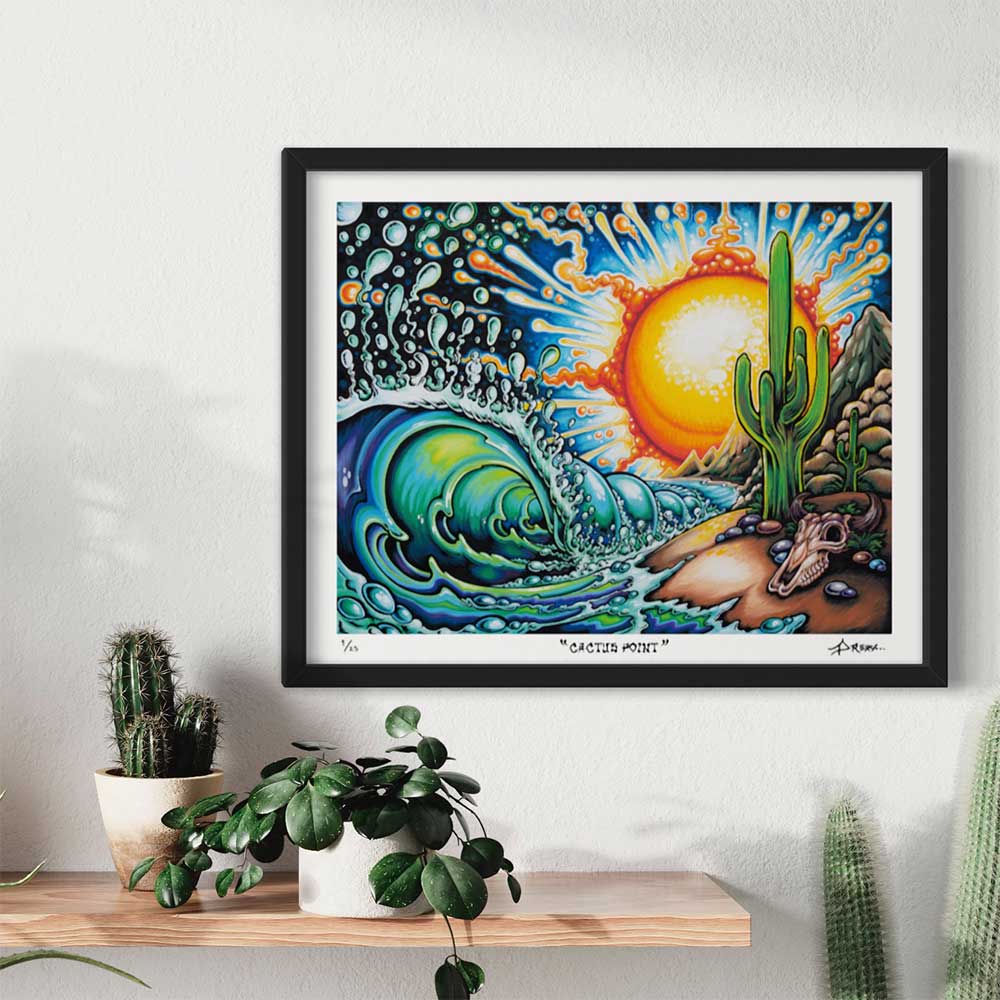 Cactus Point 16x20 inch inch Cold Press Paper Print Limited Edition Signed and Numbered by Drew Brophy