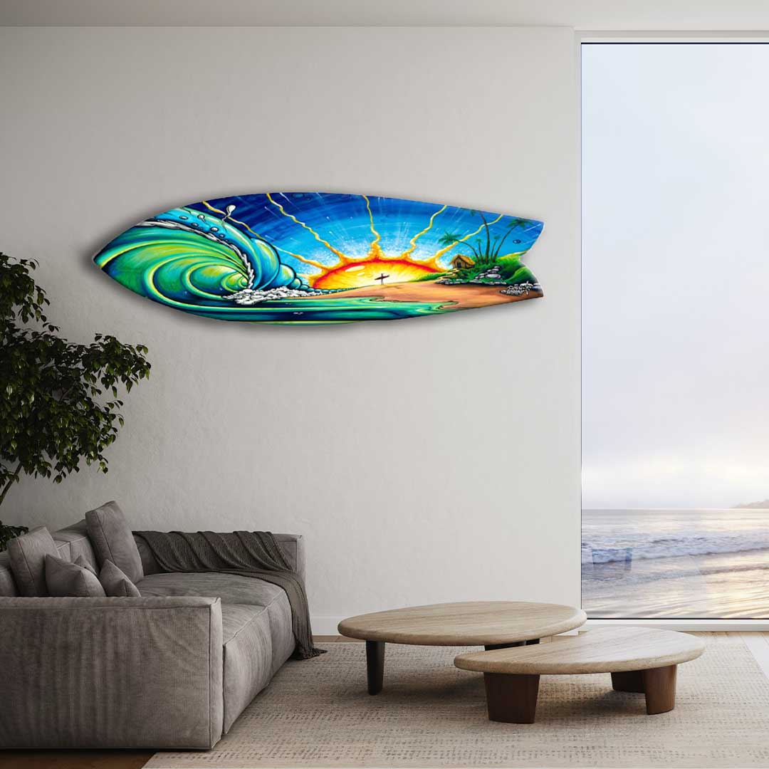 Decorative Surfboard Art - Sunrise