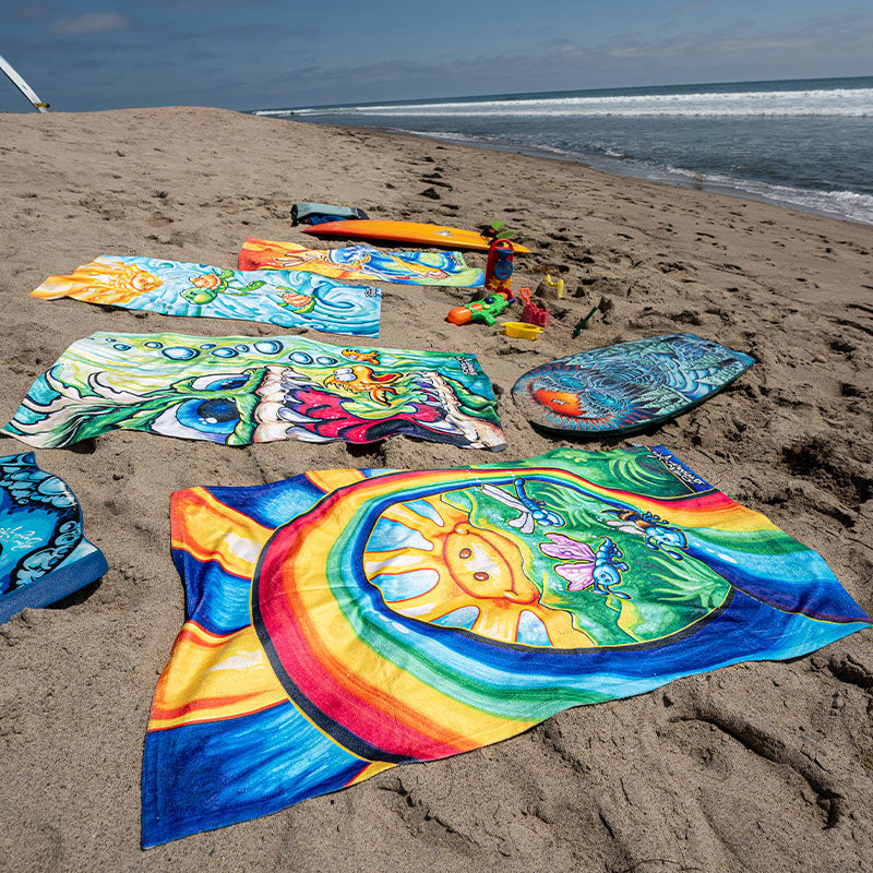 Happy Turtles Beach Towel