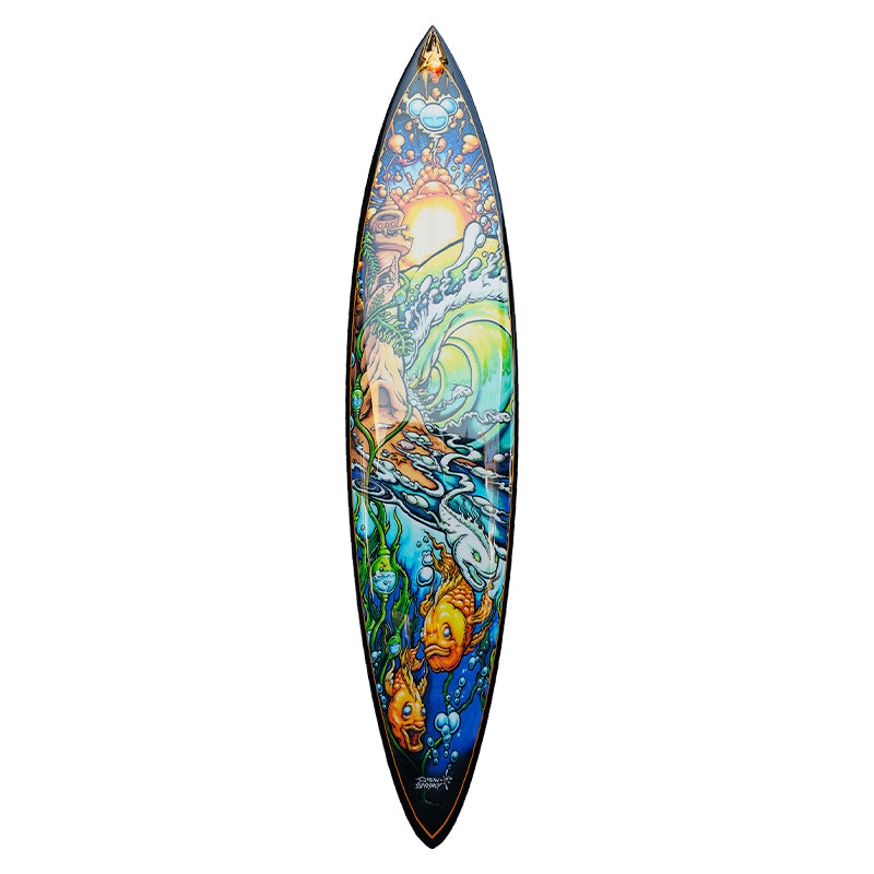 Mother Ocean 7'6" Gun Custom Decorative Surfboard Art