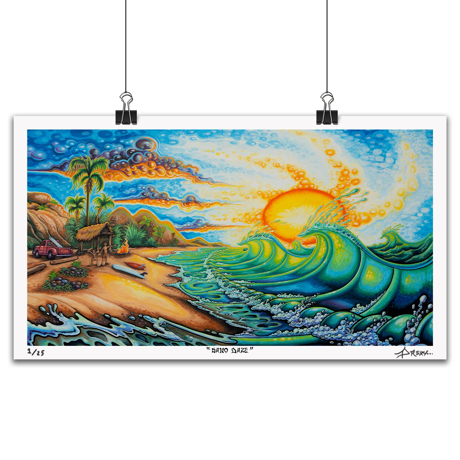 Sano Daze Signed & Numbered, Limited Edition Wall Surf Art Prints