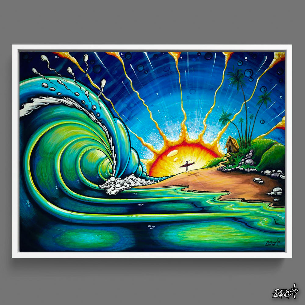 Sunrise by Drew Brophy White Frame