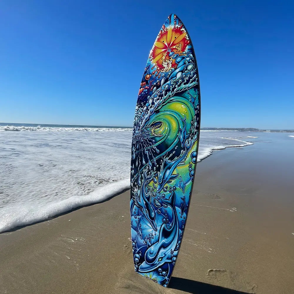 San Clemente Skateboard Deck Surf Art Drew Brophy Beach skate surfing