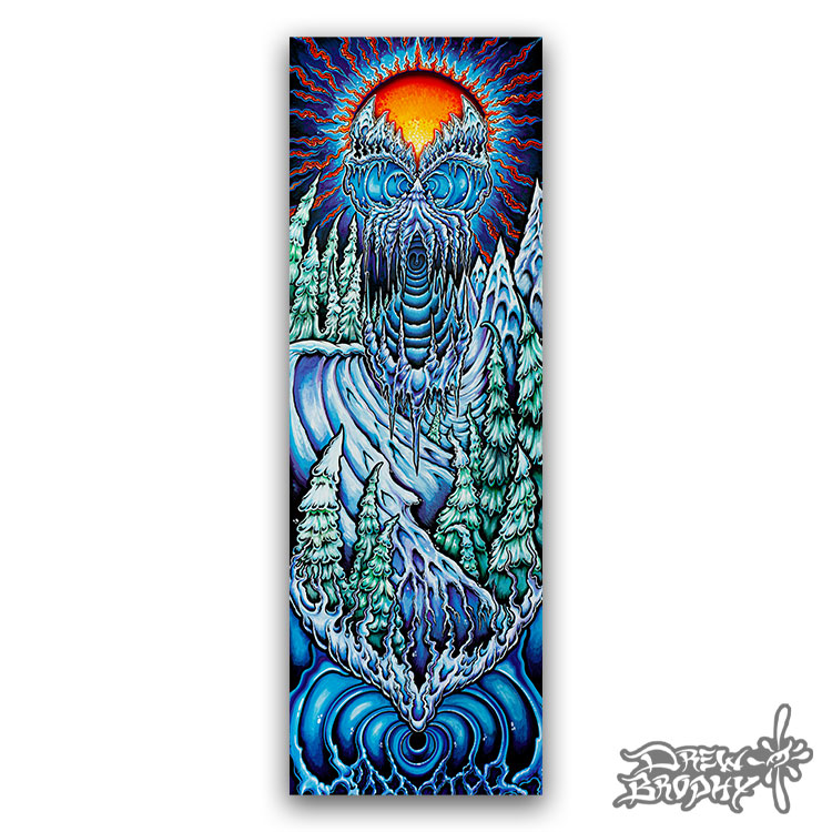 Winter Wave Skull Original Painting by Drew Brophy