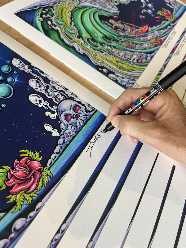 GRATEFUL TUBE 12"x22" - Only 25 Signed by Drew Brophy