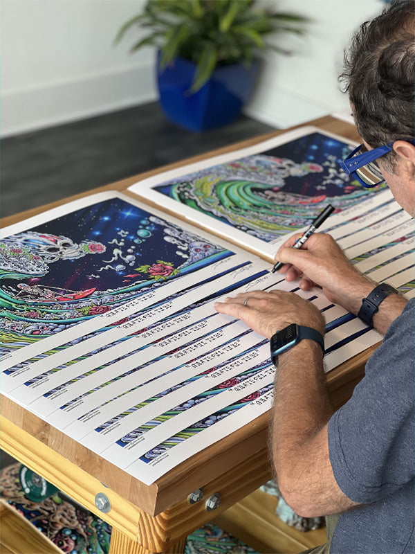GRATEFUL TUBE 12"x22" - Only 25 Signed by Drew Brophy