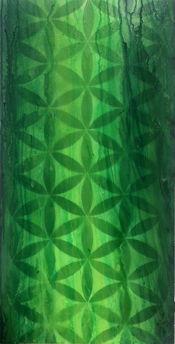 Commissioned Custom Sacred Geometry Painting by Drew Brophy