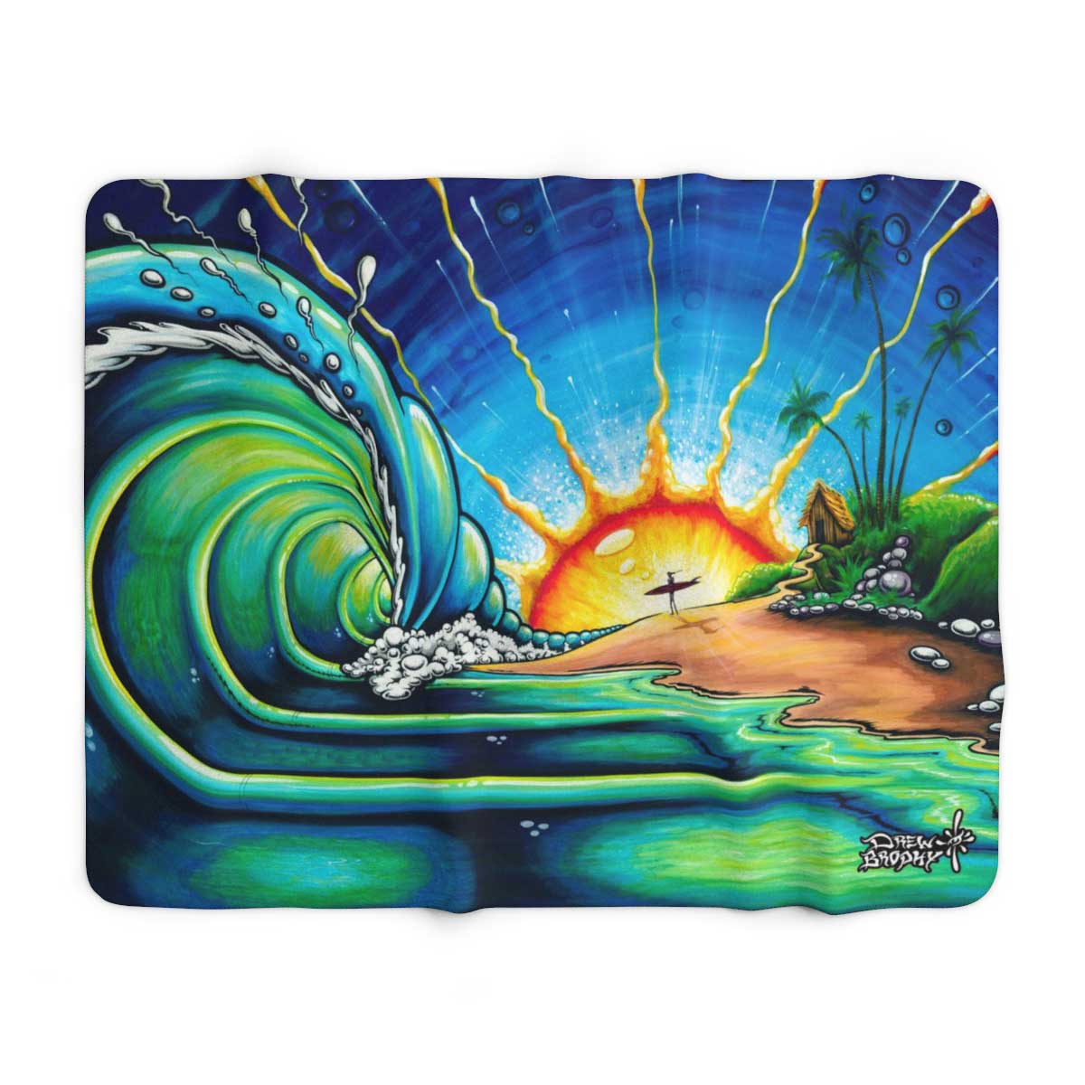 Sunrise Sherpa Fleece Blanket