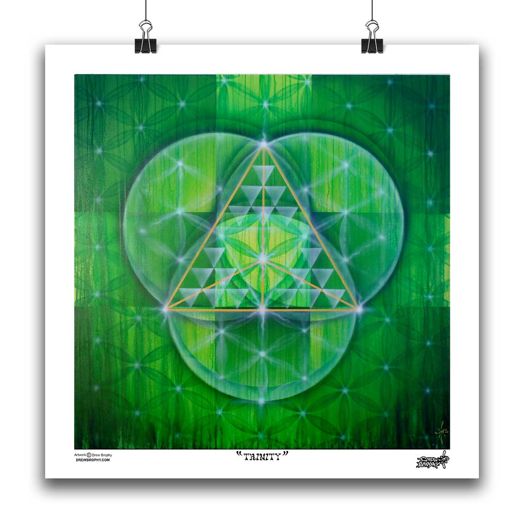 TRINITY Sacred Geometry Flower of Life Tetrahedron