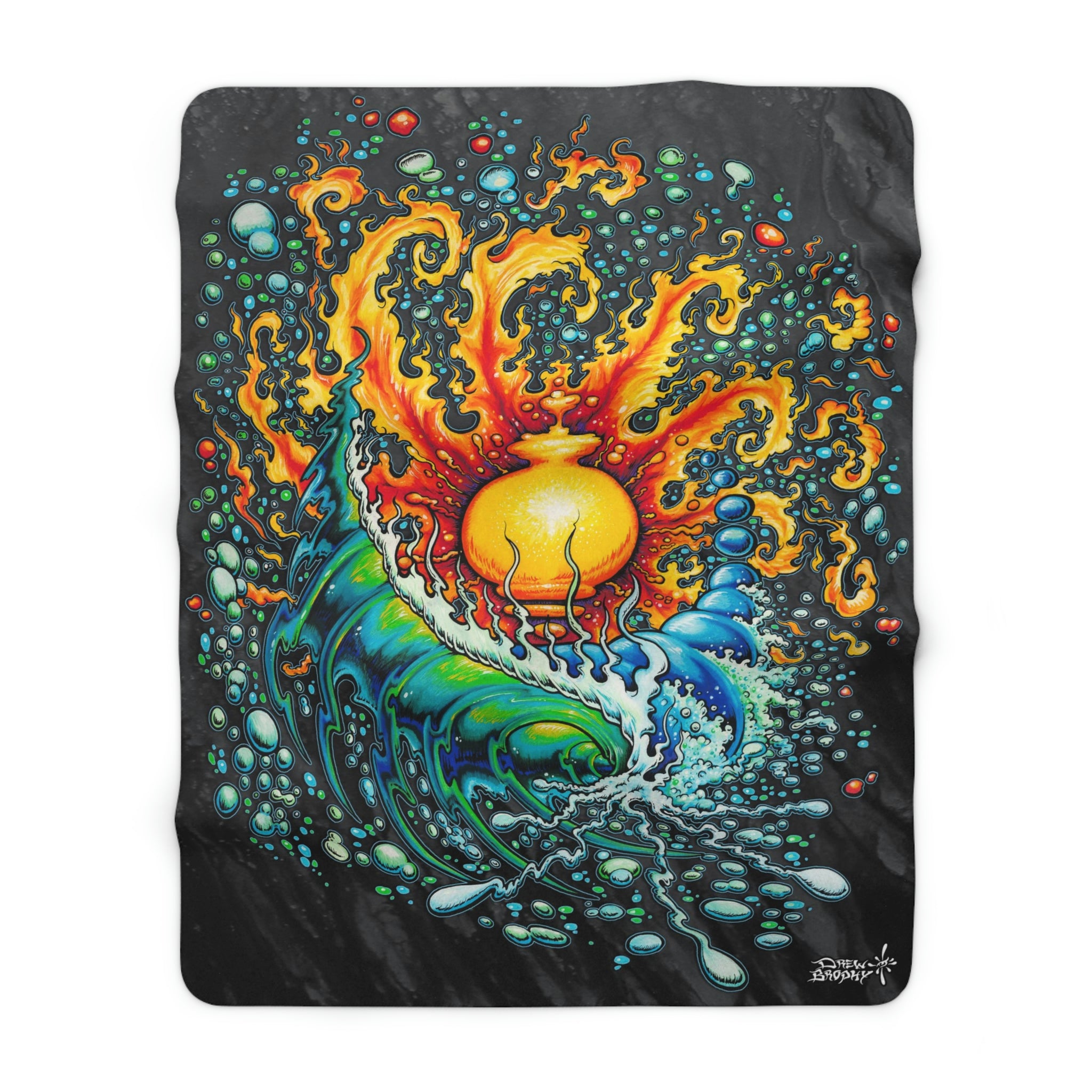 Galaxy Wave Sherpa Fleece Blanket