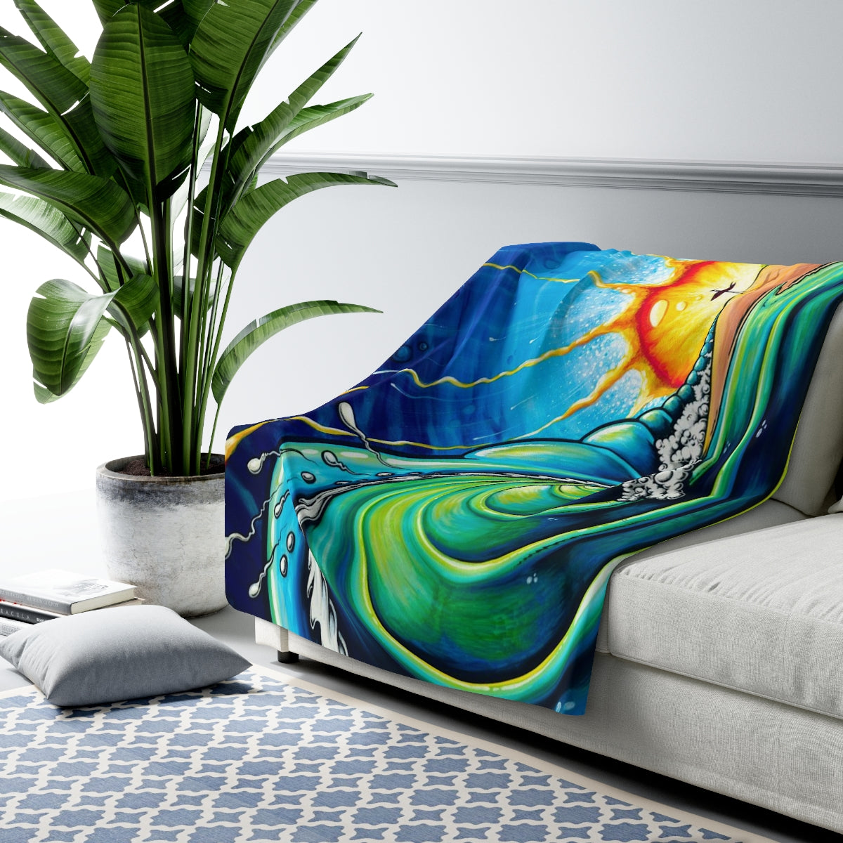 Sunrise Sherpa Fleece Blanket