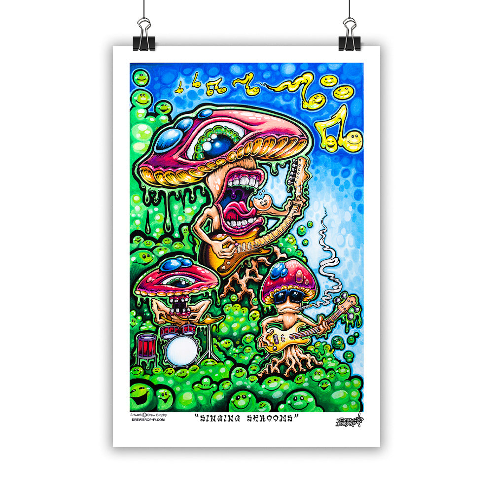 Singing Shrooms 12"x18" Premium Paper Print
