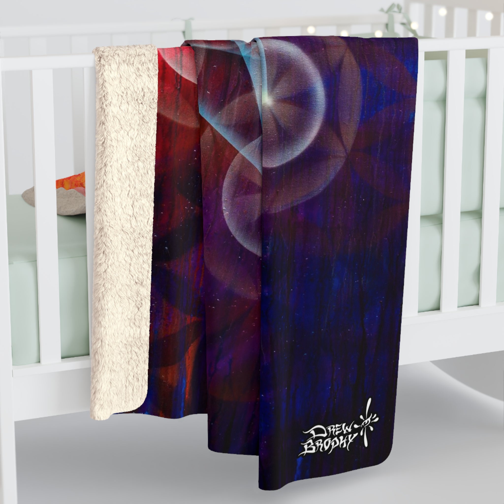 Metatron's Cube Sherpa Blanket – Spiritual Geometric Fleece Throw