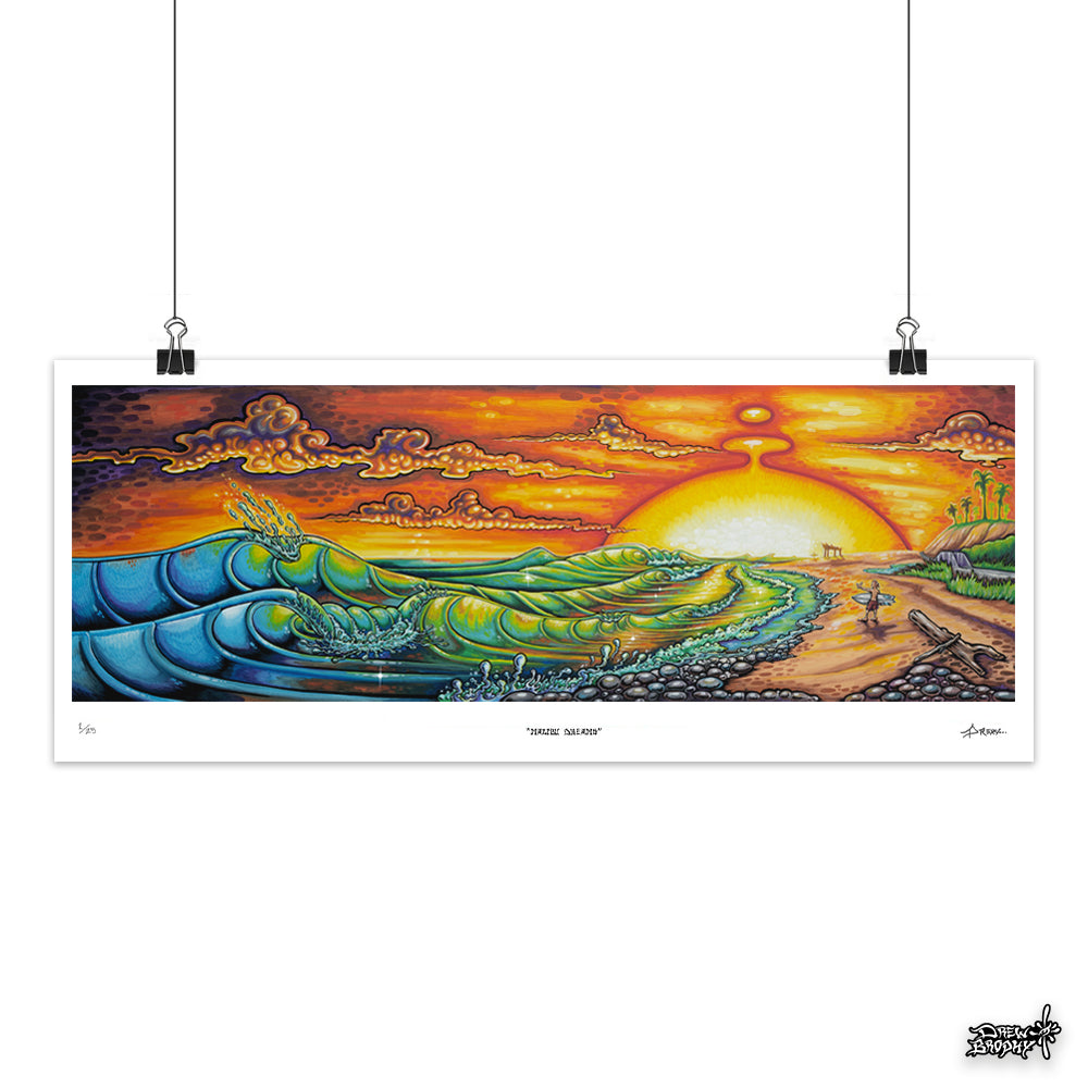 Trestles paper print signed by Drew Brophy