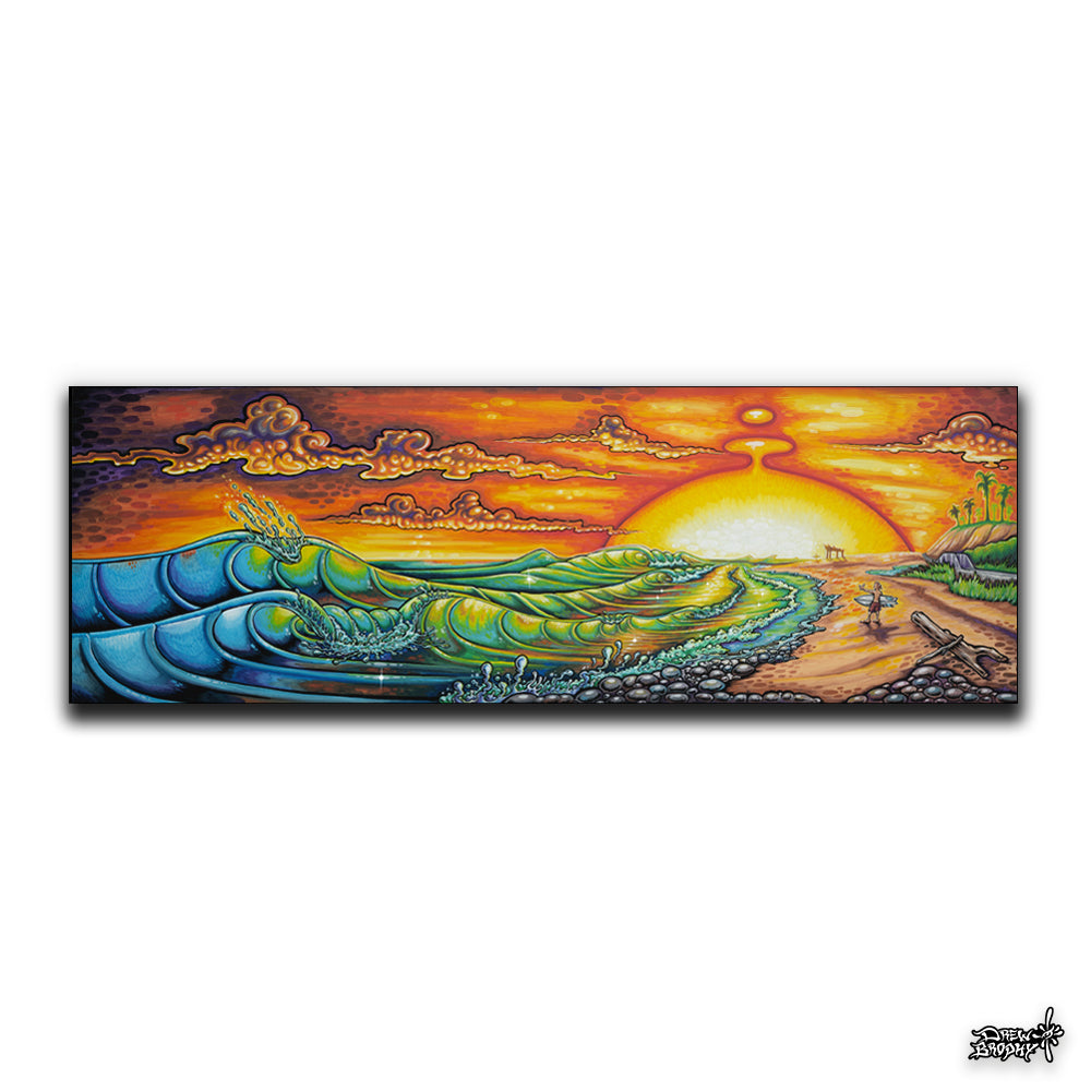 Trestles print on stretched canvas by Drew Brophy