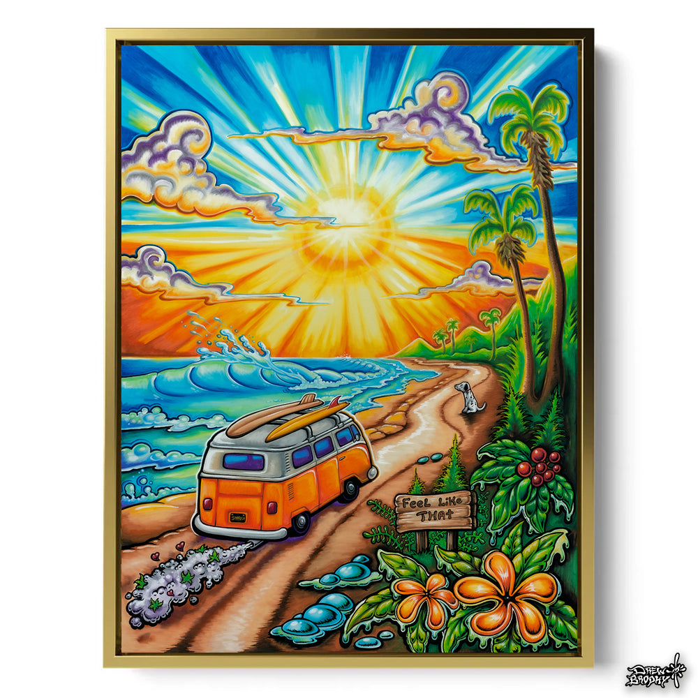 Sublime Morning Stretched Canvas Gold Frame - Drew Brophy Artist